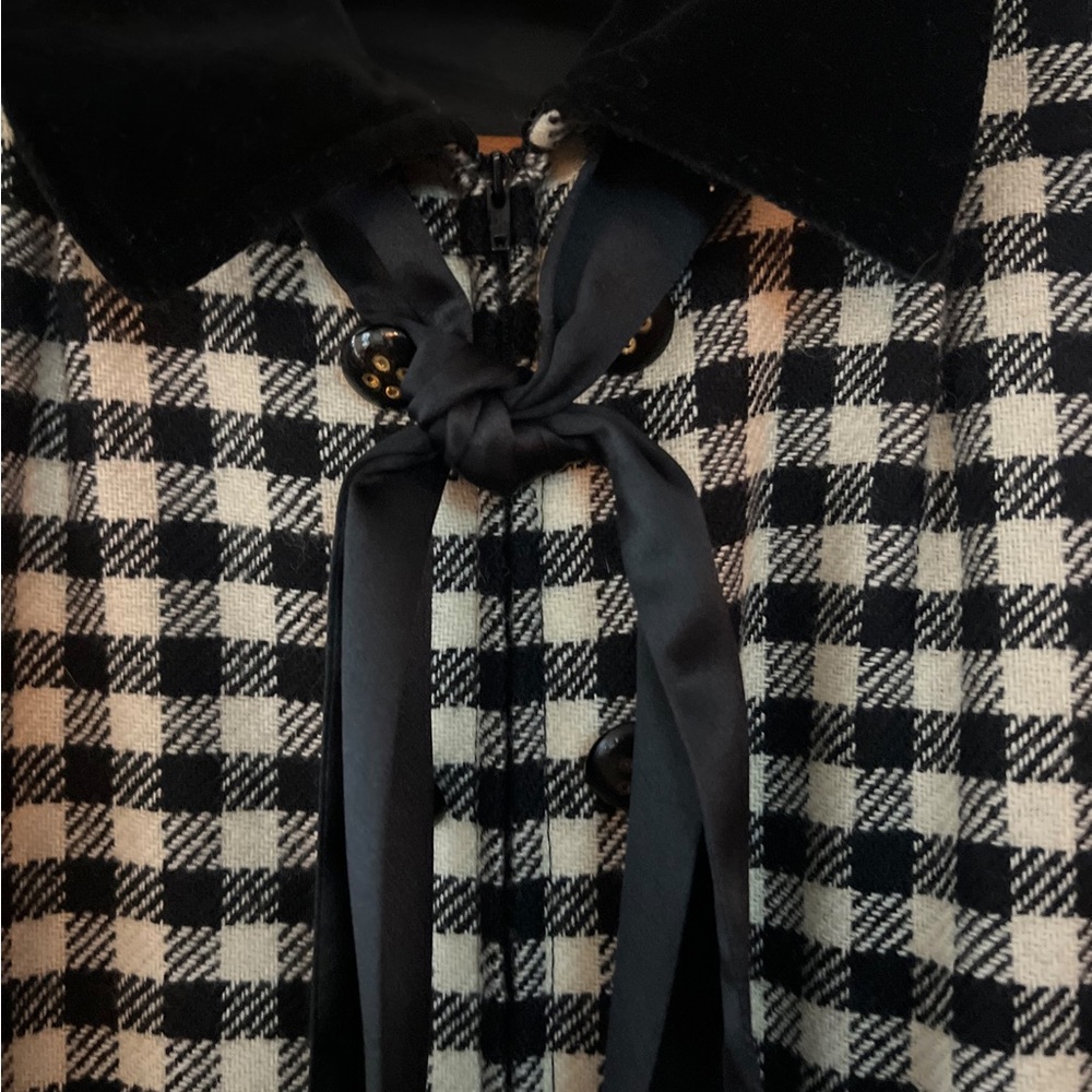 Valentino Houndstooth Checkered Vintage Wool Dress - Picture 3 of 5
